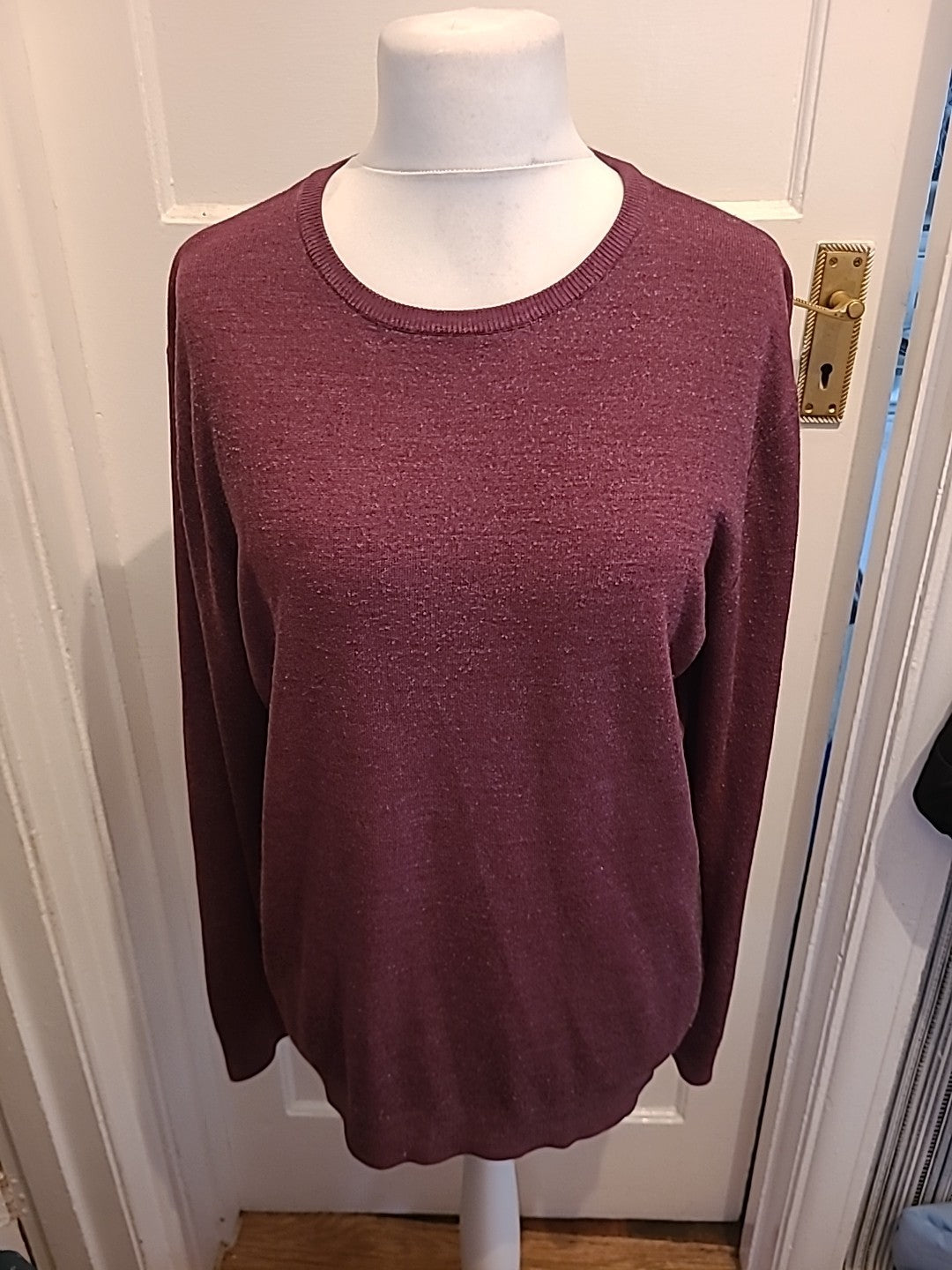 Mens Primark Size 2xl Purple Jumper Heavy Bobbling