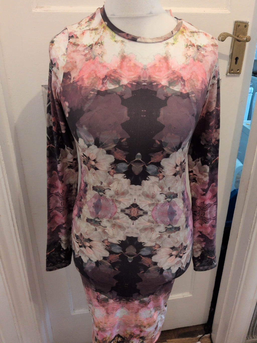Topshop Tall 10 Floral Long Sleeve Dress