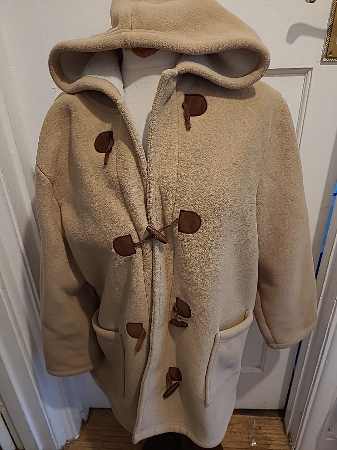 Ladies Being Casual Size 16 Beige Fleece Lined Jacket