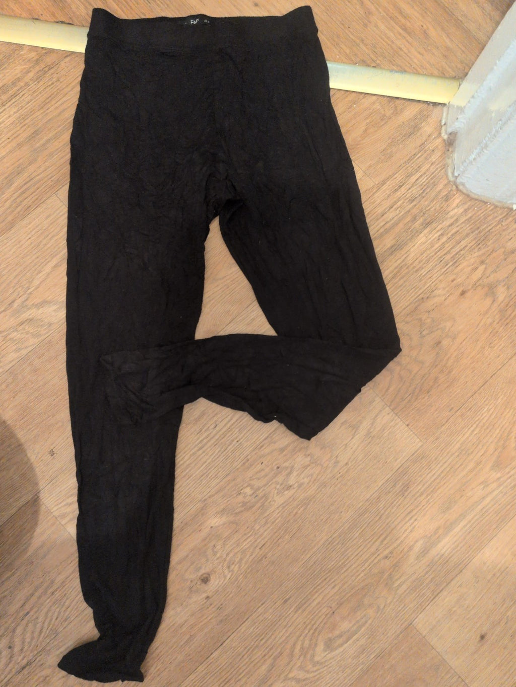 F&F Medium Black Full Length Leggings Elasticated