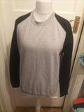 AWDIS Small Grey And Black Pullover Jumper