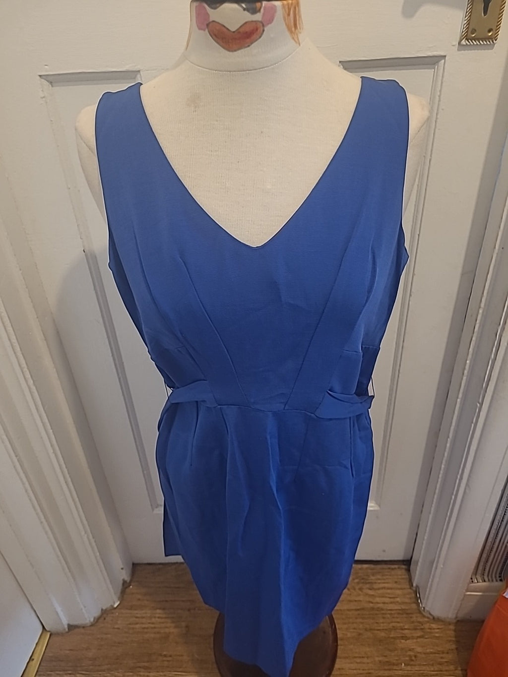 Ladies H&M Size 14 Royal Blue Sleeveless Dress