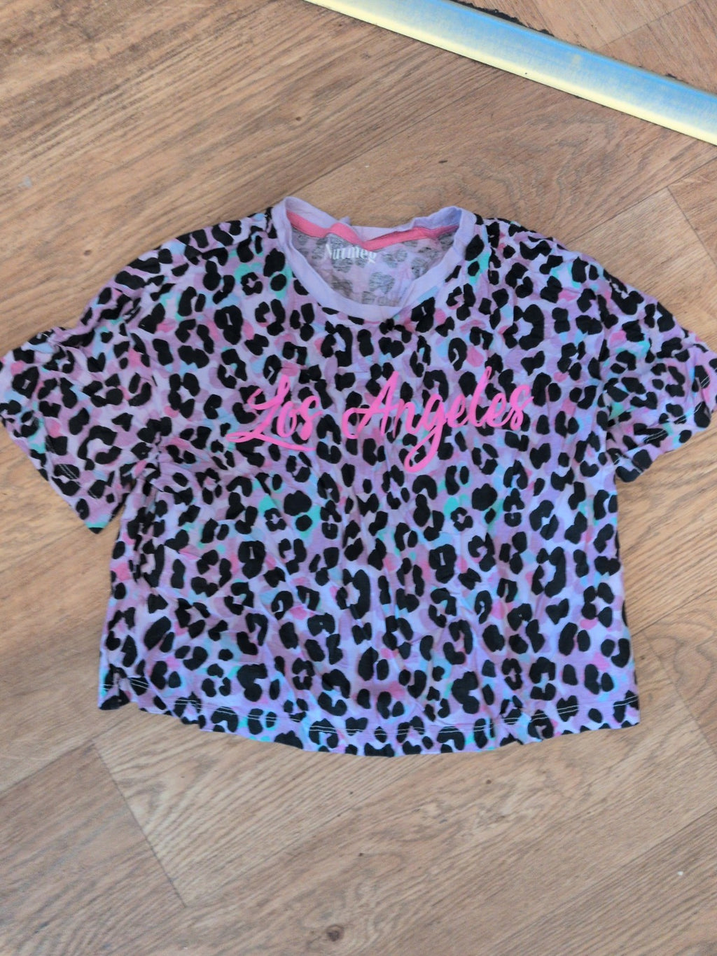 Nutmeg 11-12 Years Leopard Print Short Sleeve Pyjama Top