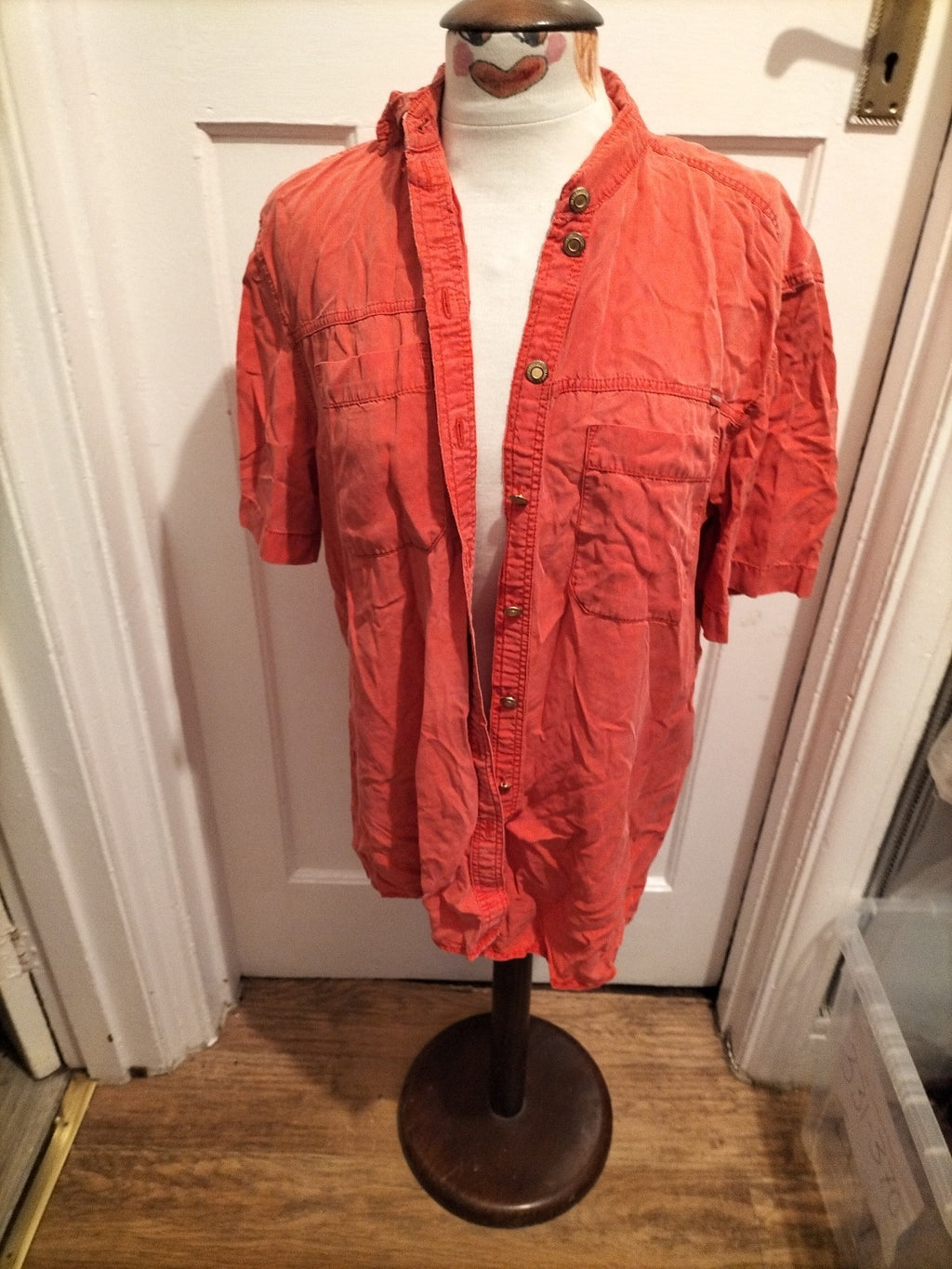 Ladies Betty Barclay Size 12 Peach Buttoned Top