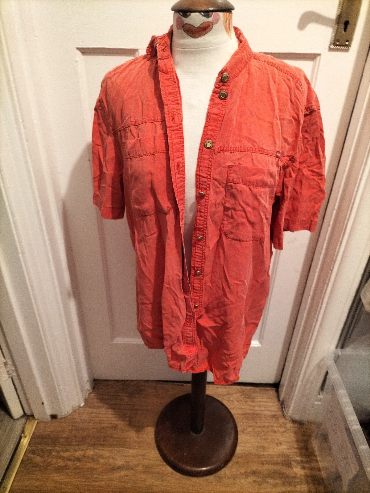 Ladies Betty Barclay Size 12 Peach Buttoned Top