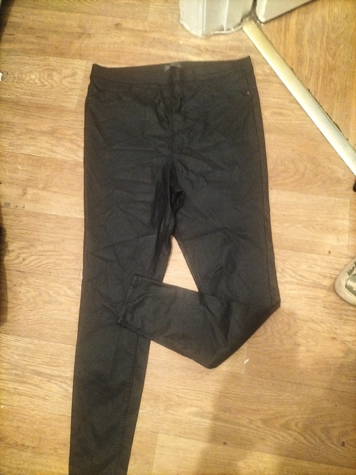 Ladies Papaya Size 16 L29 Pleather Trousers