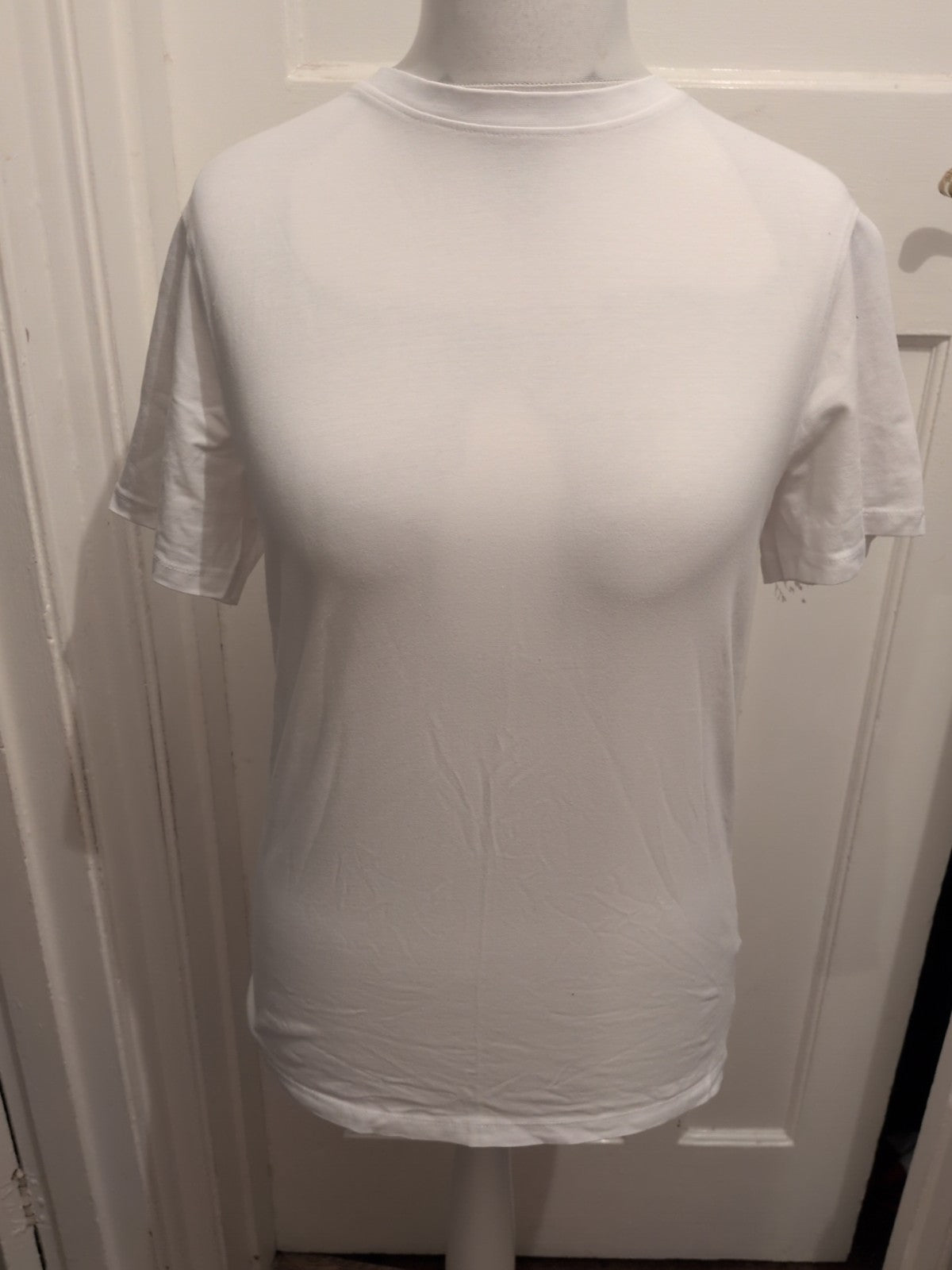 Medium Primark White T-shirt Short Sleeve Slim Fit