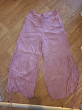 Ladies H&M Size 10 Pink Split Hem Trousers