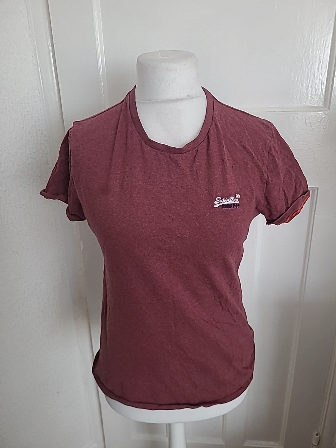 Mens Superdry Orange Label Size M Purple Short Sleeved Tshirt