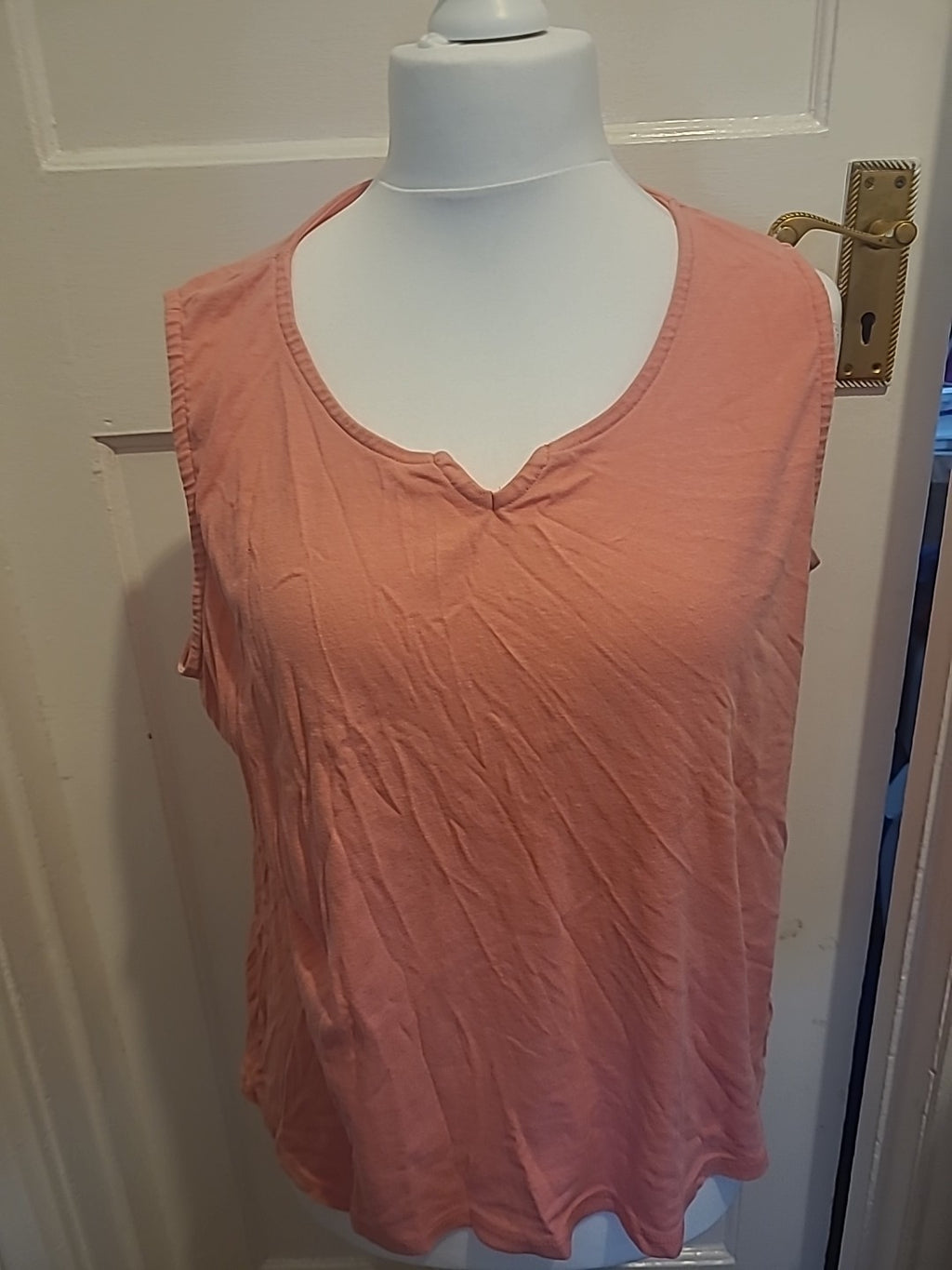 Ladies Bonmarche Size 22 Pink Sleeveless Tshirt
