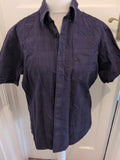 Blue Harbour Reg Fir Medium Super Soft Cotton Navy Pattern Short Sleeve Shirt