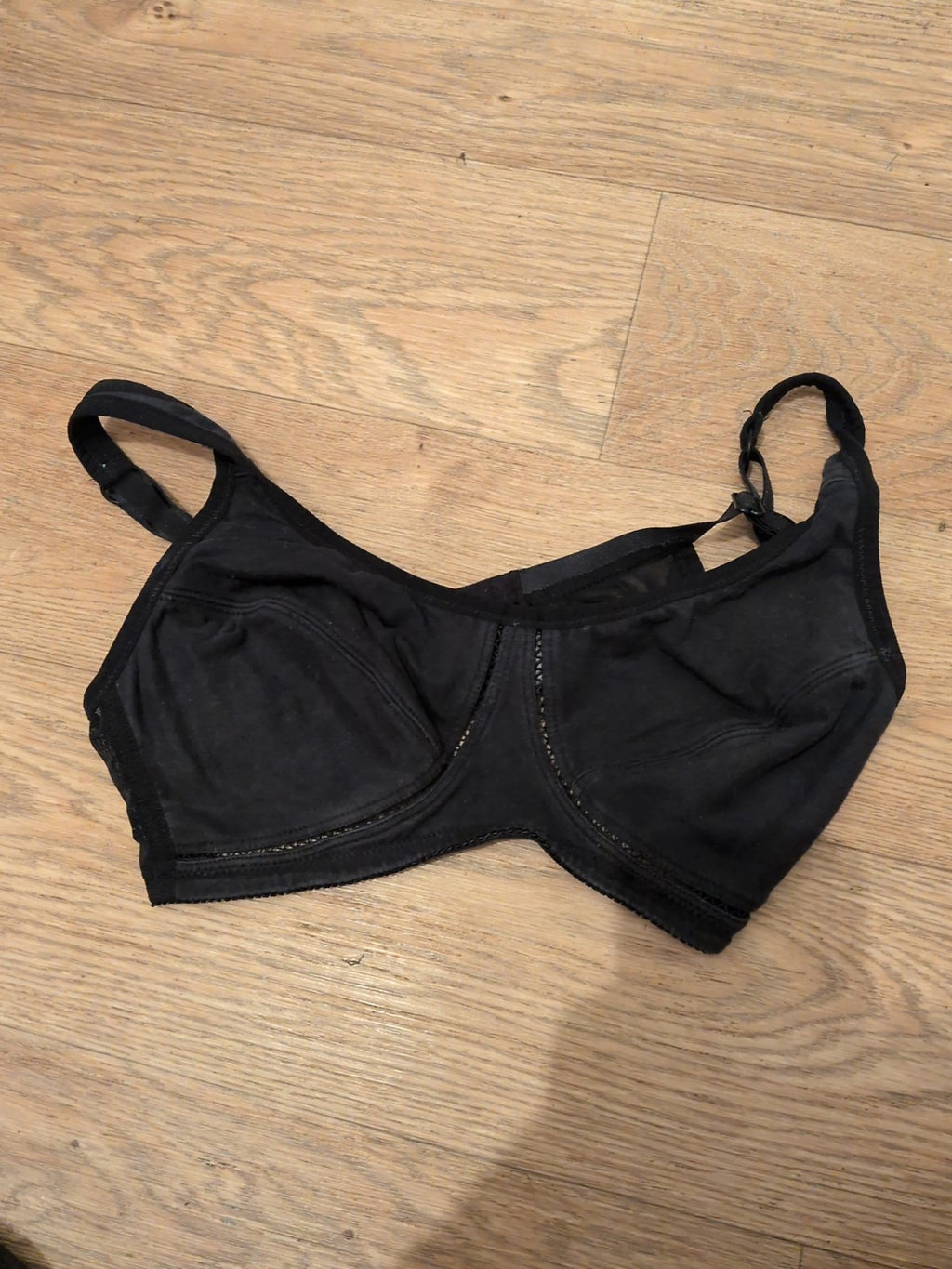 George 34D Black Faded Unpadded Unlined Bra