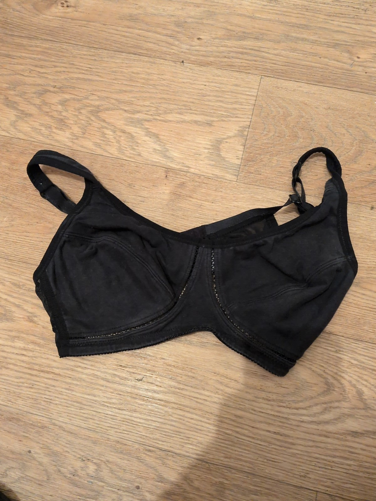 George 34D Black Faded Unpadded Unlined Bra