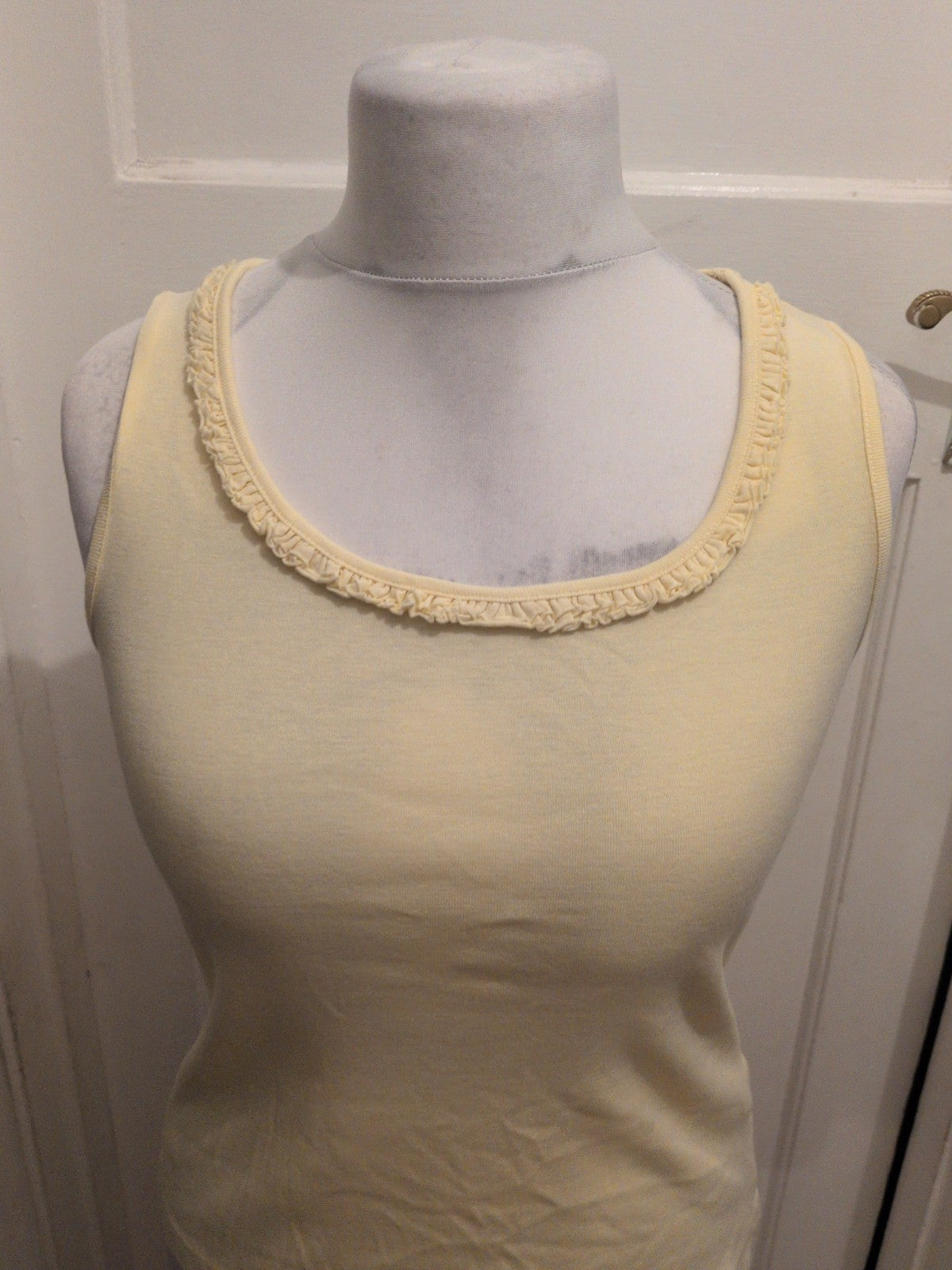 Debenhams 12 Pale Yellow Sleeveless Blouse