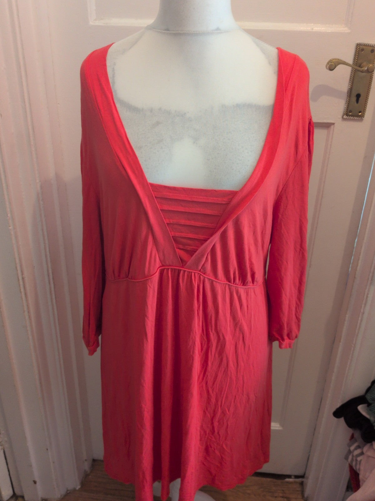 Evans 20 Coral Half Sleeve Dress