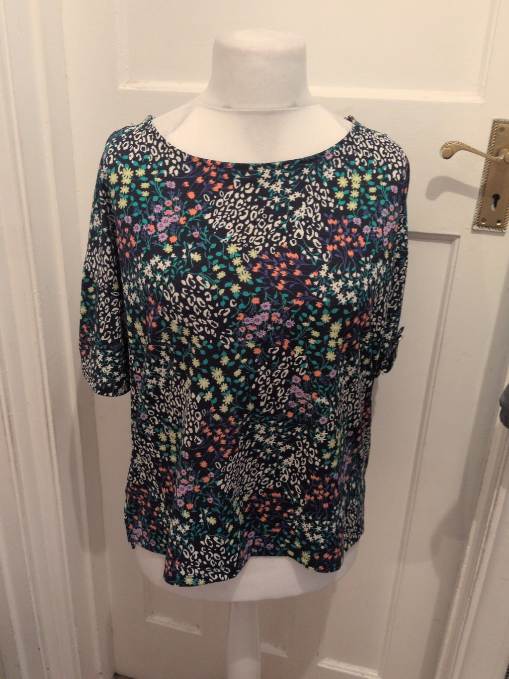 Nutmeg 14 Floral Short Sleeve Blouse