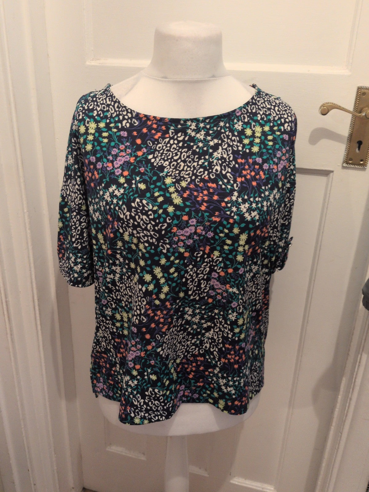 Nutmeg 14 Floral Short Sleeve Blouse