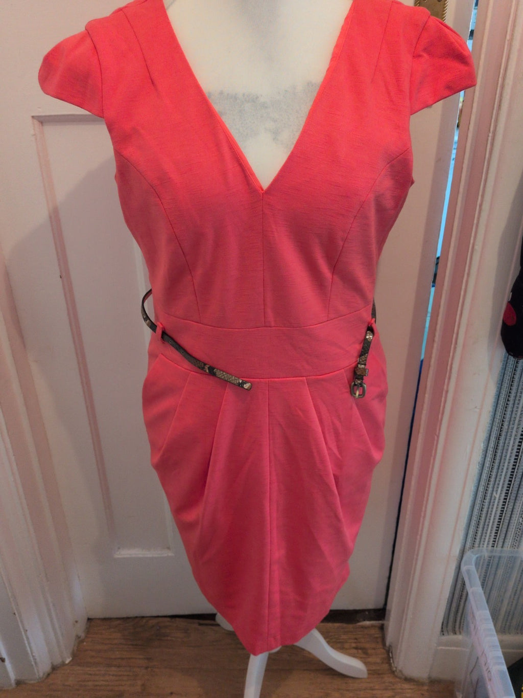 Next 14 Coral V Neck Sleeveless Dress