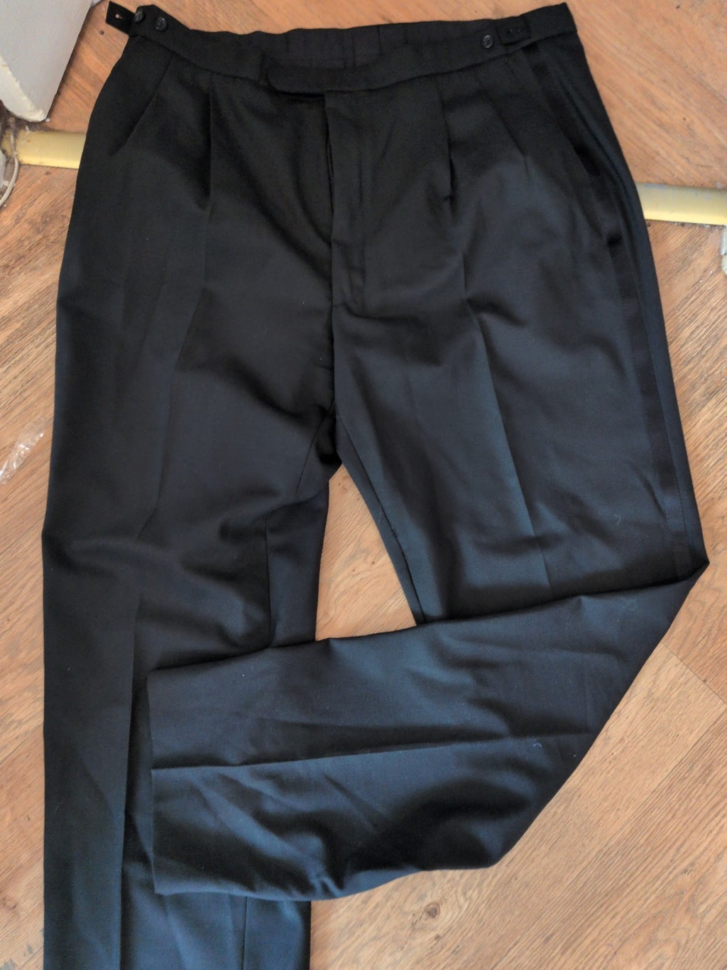 Marks And Spencer With Lycra 42"R Black Trousers