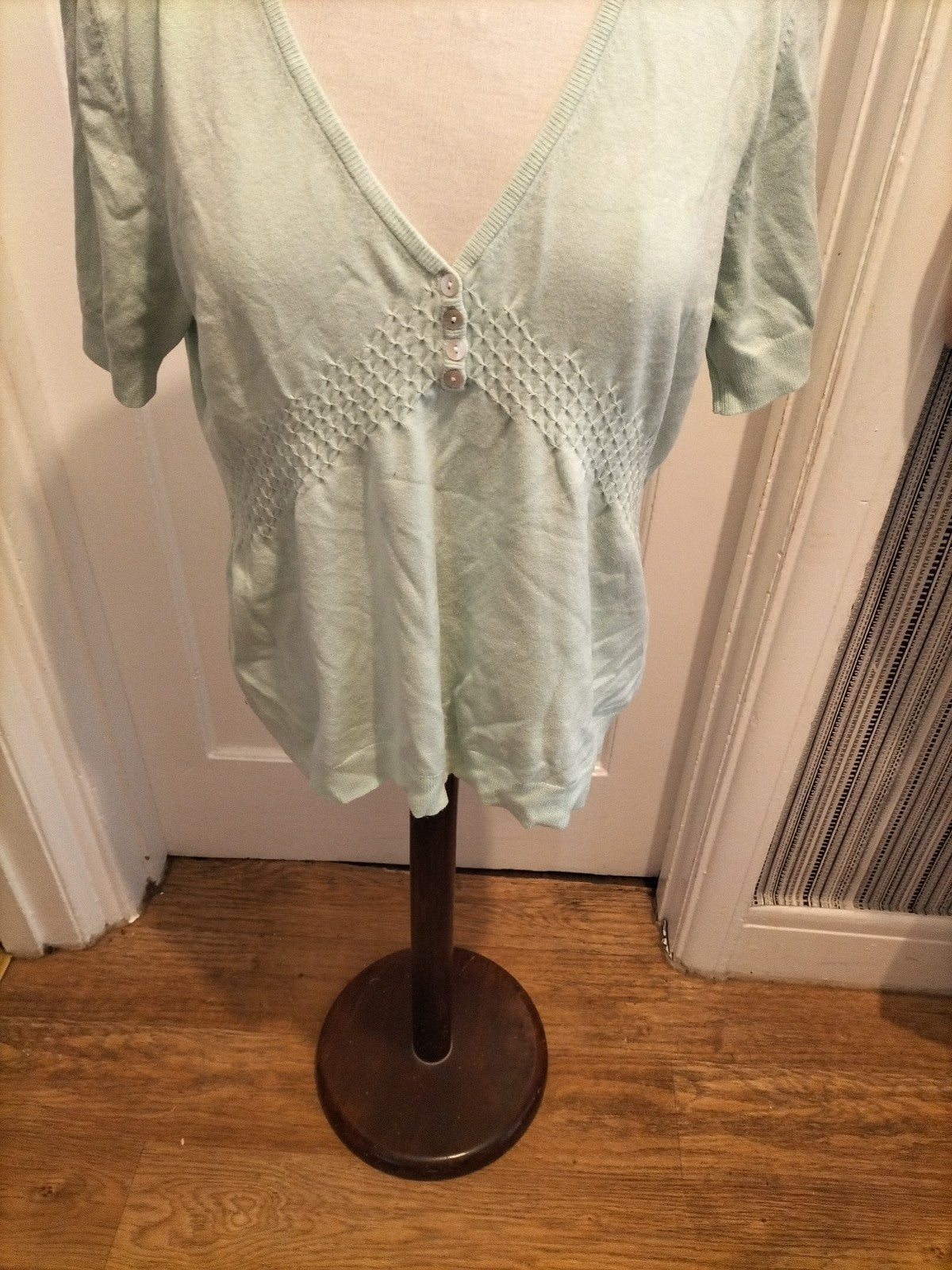 Brand New Ladies Florence + Fred Size 20 Pale Turquoise Short Sleeved V Neck...
