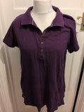 Yours 18 Purple Short Sleeve Polo