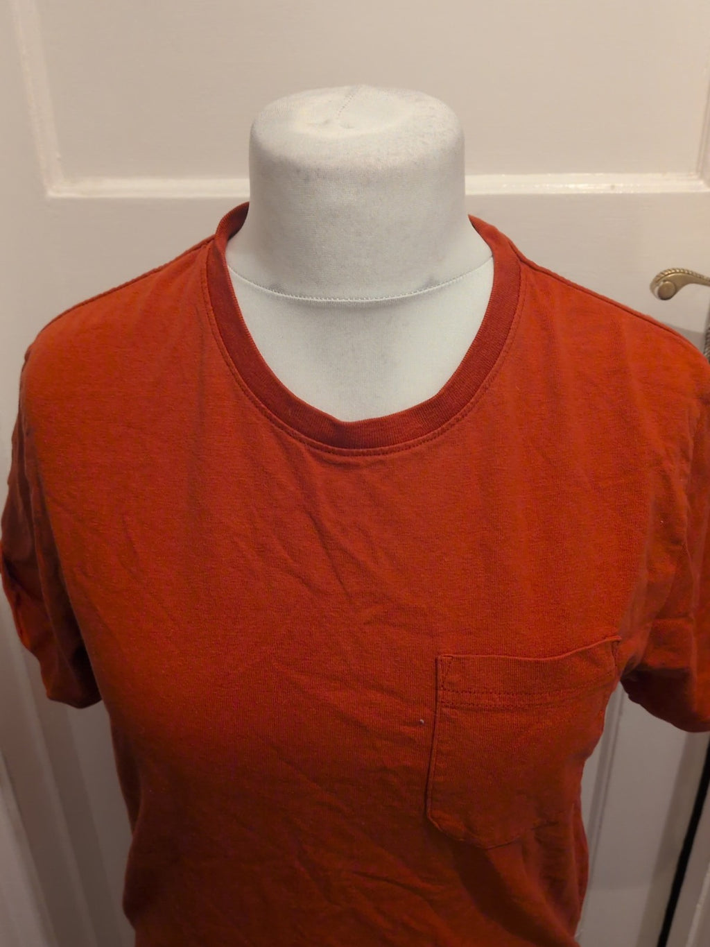 Mens M&S Size Medium Rust Orange Short Sleeved T-shirt