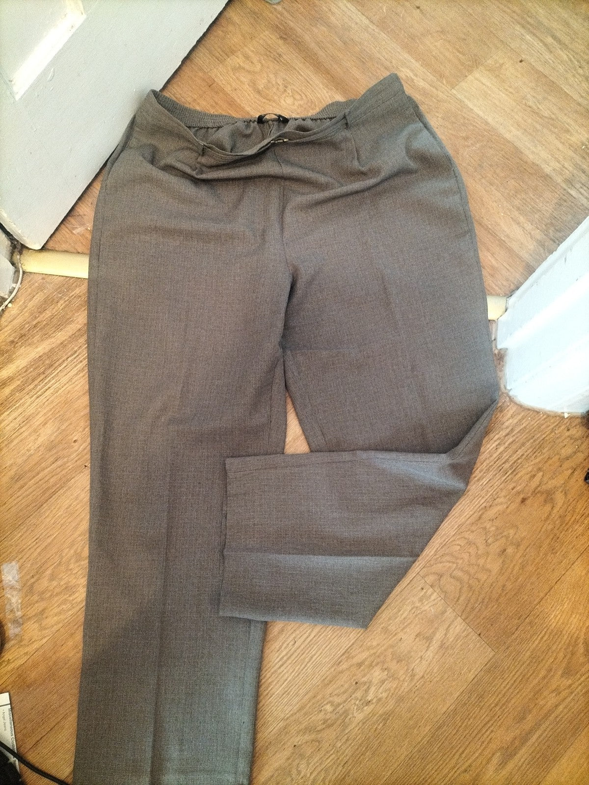 BM 18 Brown Elastic Waist Smart Trousers