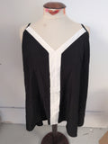 Shein 4XL Black And White Sleeveless Cami Style Top