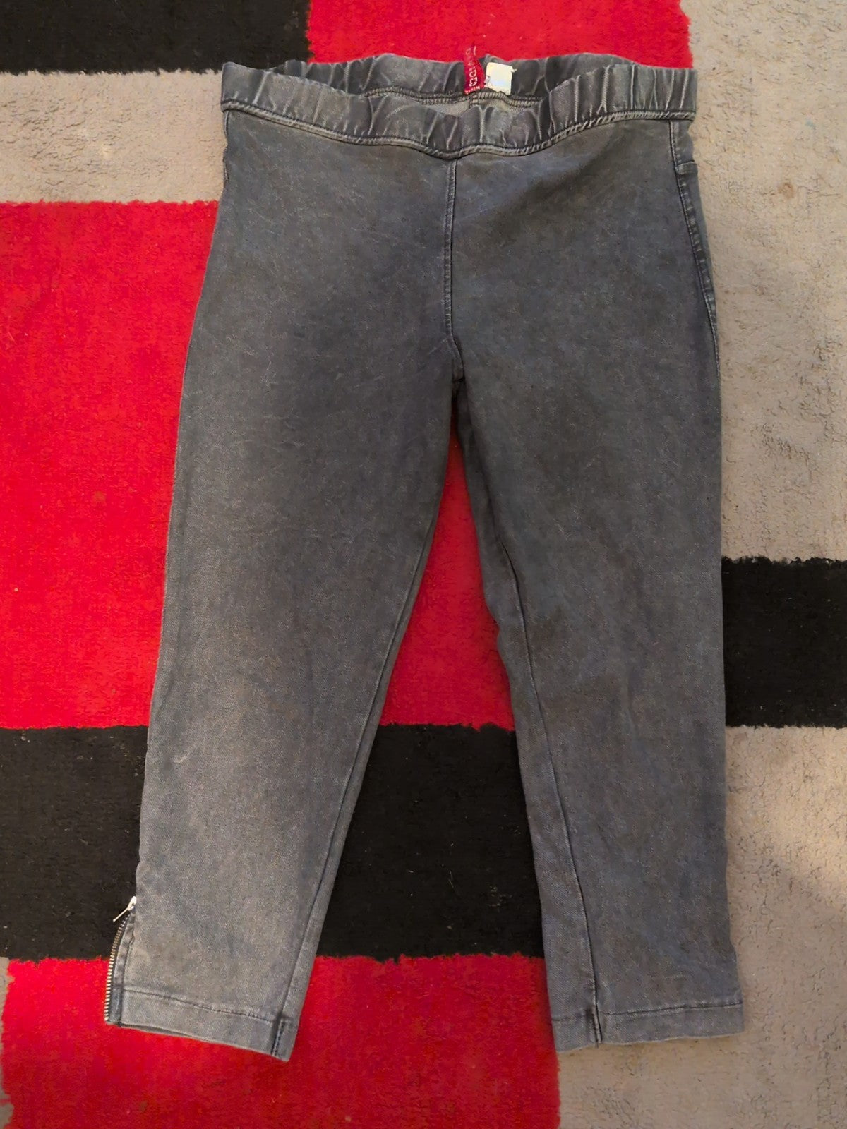Ladies Divided Size 10 Grey Elasticated Cropped Jegging