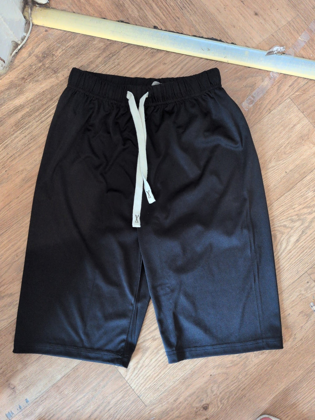 Boys 13 Years Black Elasticated Shorts