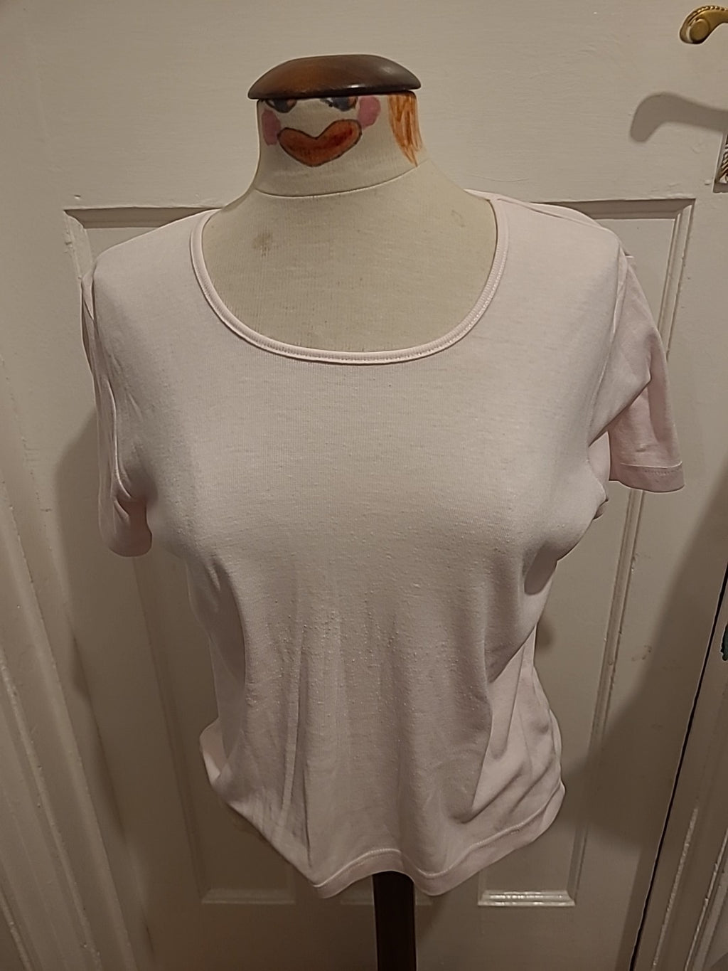Ladies Viz.A.Viz Size 12 Baby Pink Short Sleeved Tshirt