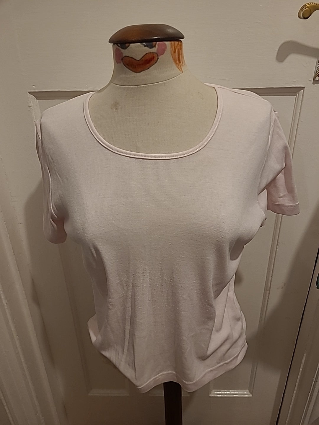 Ladies Viz.A.Viz Size 12 Baby Pink Short Sleeved Tshirt