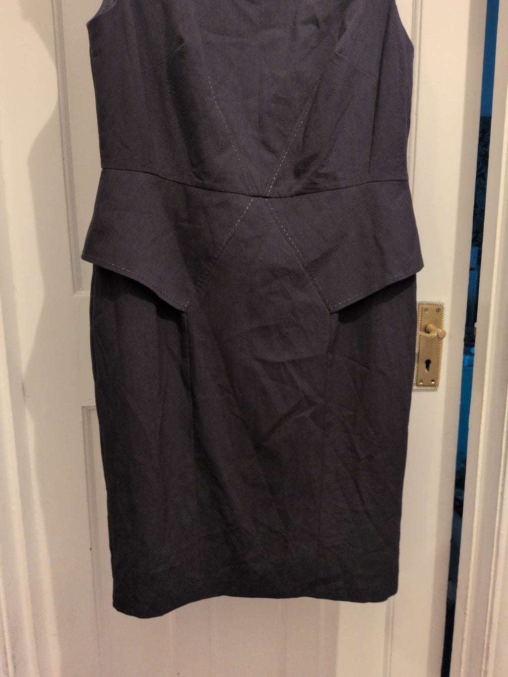 M&S Woman 14 Charcoal Sleeveless Lined Dress
