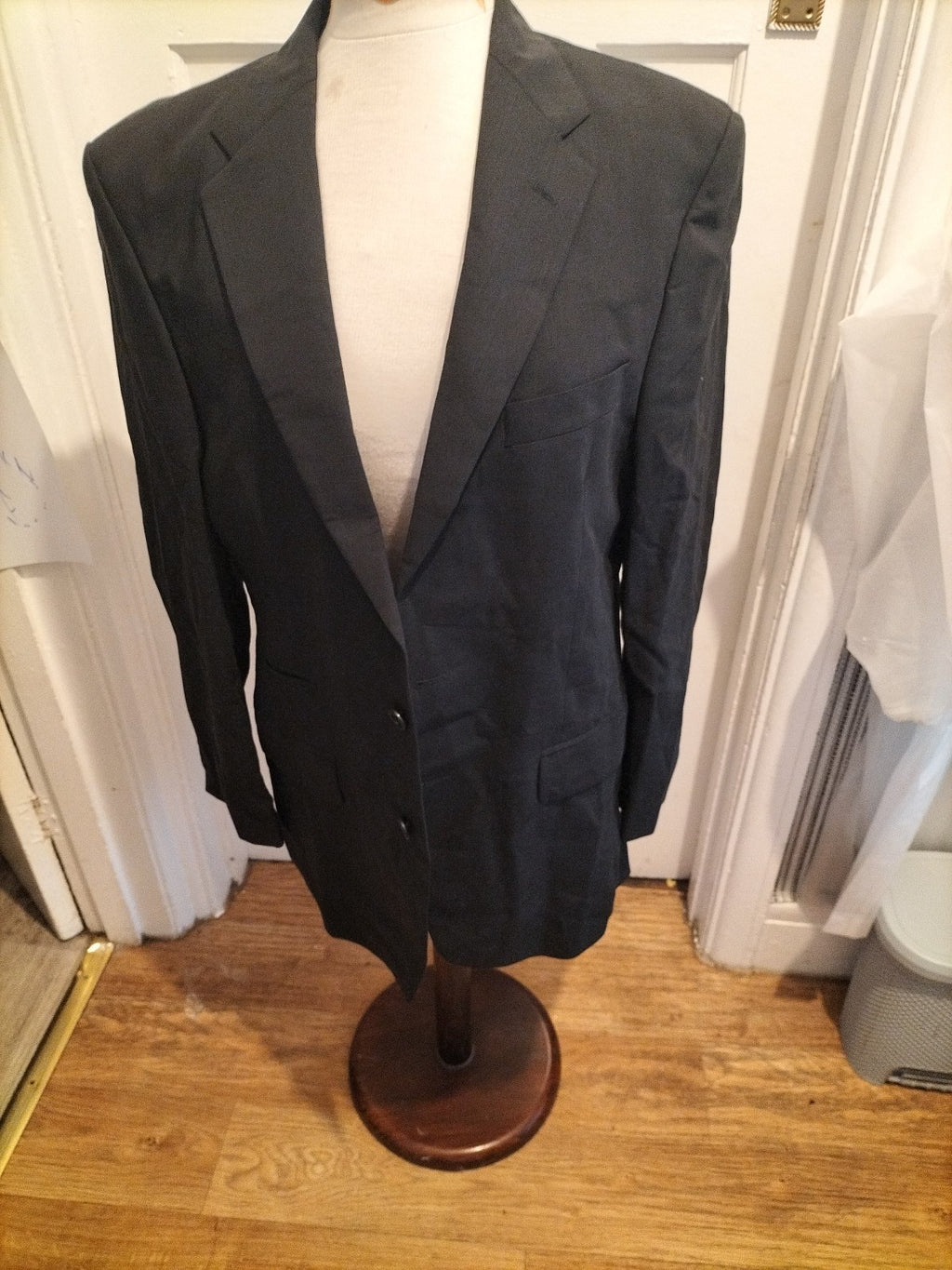 Mens Marks And Spencer Size 40M Black Padded Lined Jacket