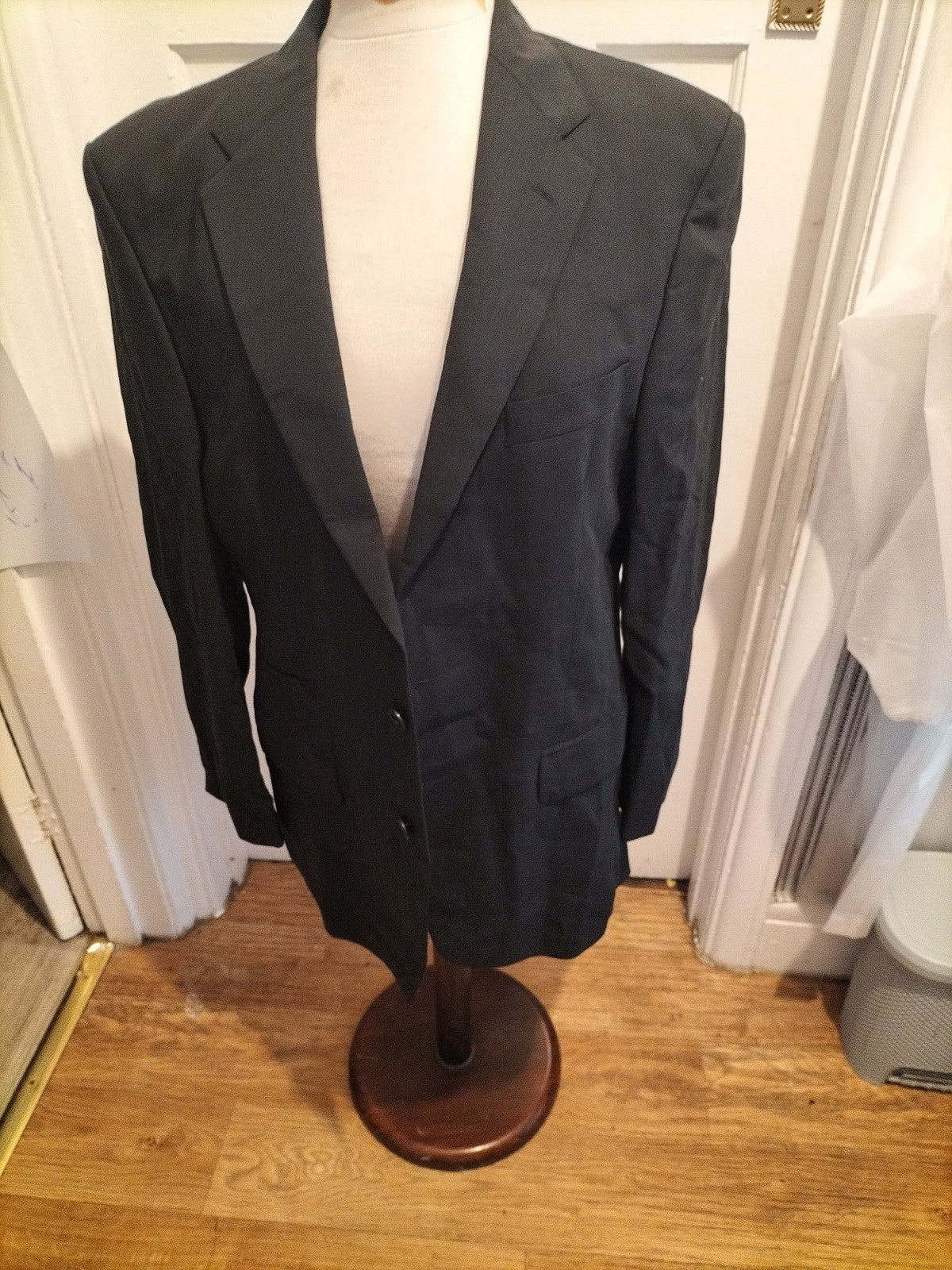 Mens Marks And Spencer Size 40M Black Padded Lined Jacket