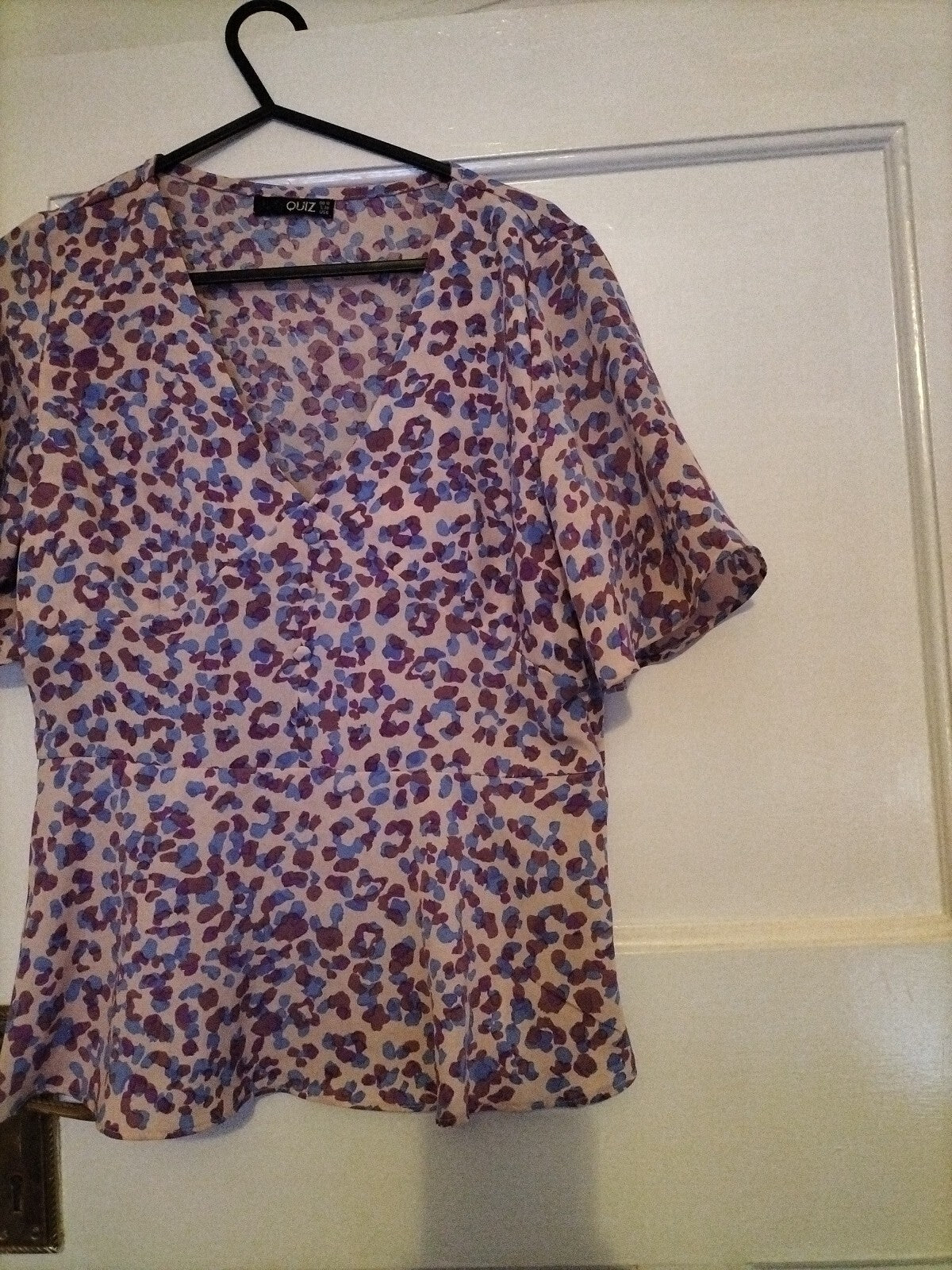 Ladies Quiz Size 10 Multi Coloured Short Sleeved Blouse