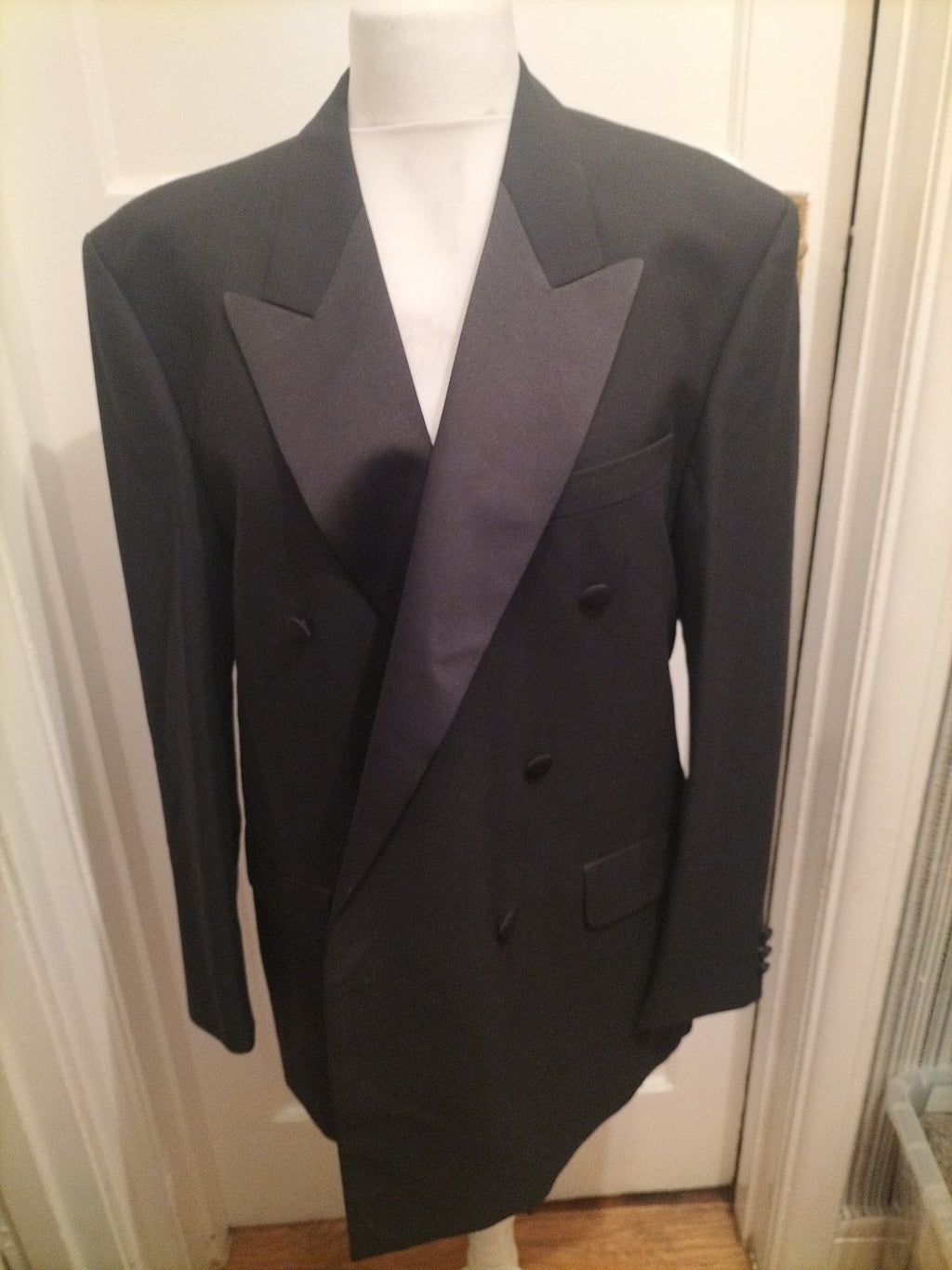 Mens Horne Brothers Size 44R Black Wool Lined Padded Blazer