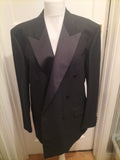 Mens Horne Brothers Size 44R Black Wool Lined Padded Blazer