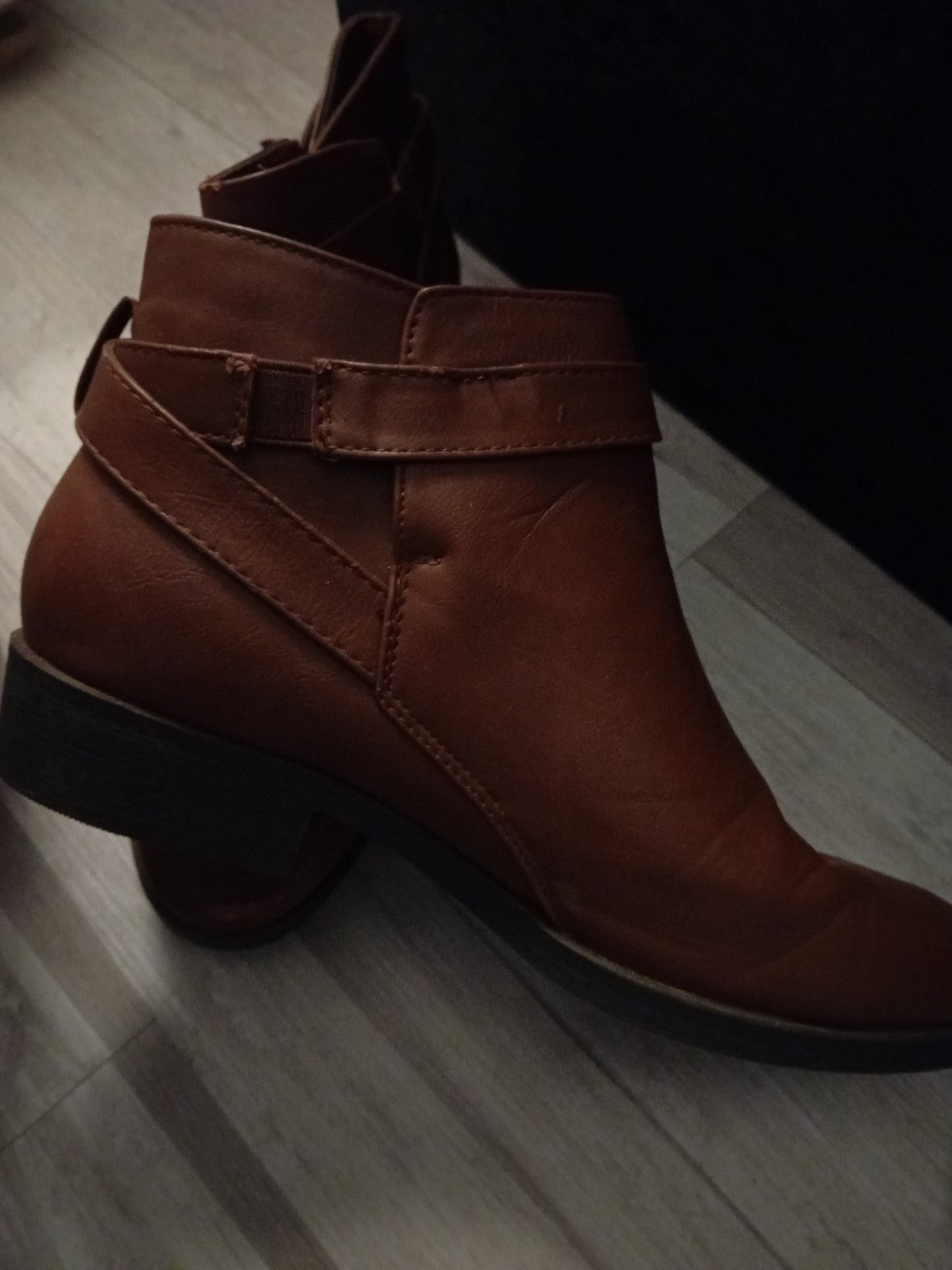 Ladies Tan Ankle Boots Size 7 Newlook Free Delivery