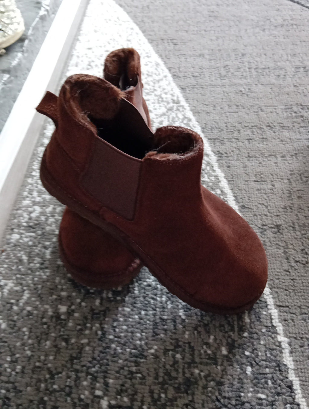 Ladies Brown Fluffy Boots Size 6 Next Free Delivery