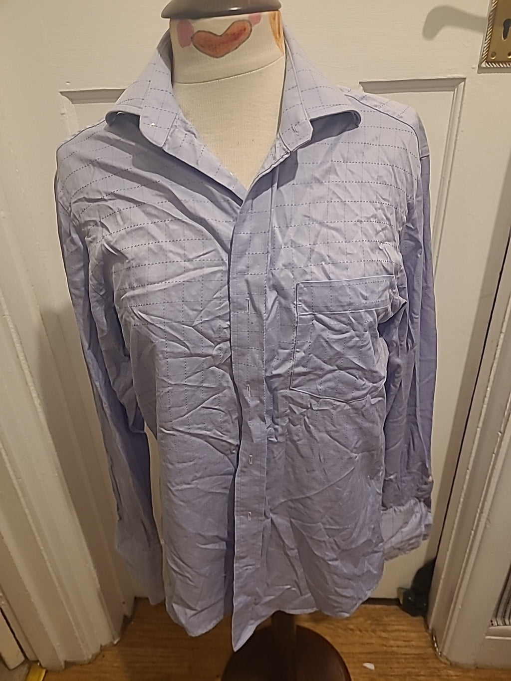 Mens Next Size 15" Luxury Superfine Cotton Purple Shirt