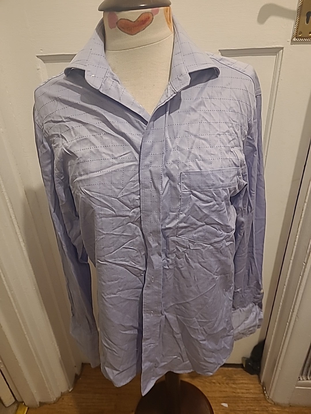 Mens Next Size 15" Luxury Superfine Cotton Purple Shirt