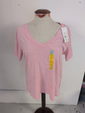 Brand New Large Pink Reg Fit Short Sleeve Vee