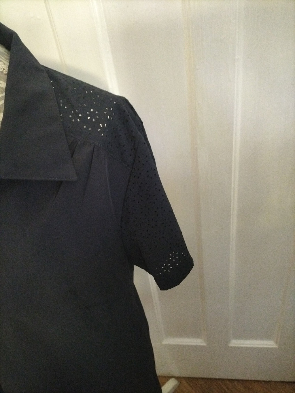 Ladies XL Navy Short Sleeved Blouse