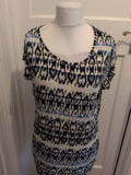 Originals 18 Lemon Black And Blue Shirt Sleeve Knee Length Dress Or Longline...