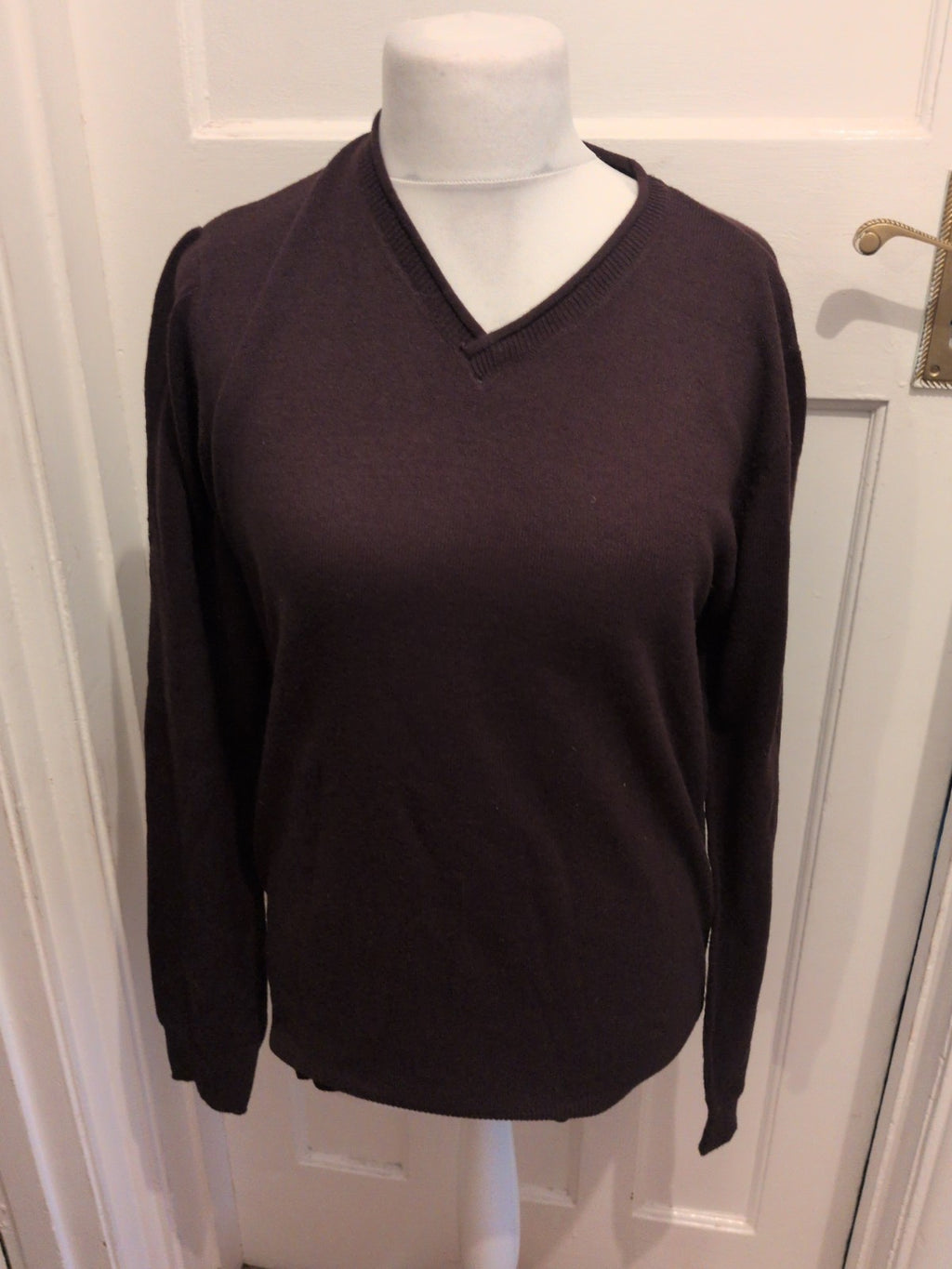 Industrialize Medium Deep Purple V Neck Jumper