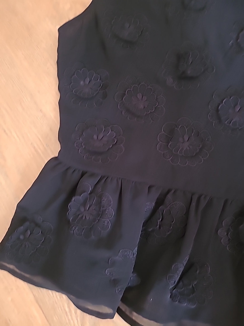 Ladies Topshop Size 6 Black Sleeveless Blouse