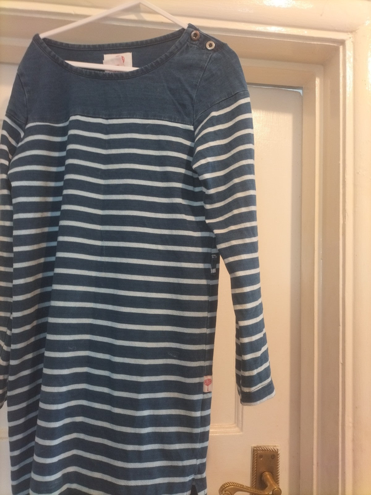 Girls Rosenbaum 7 Years Navy Blue Striped Long Sleeved Tshirt