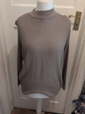 Primark XS Grey Long Sleeve High Neck Jumper