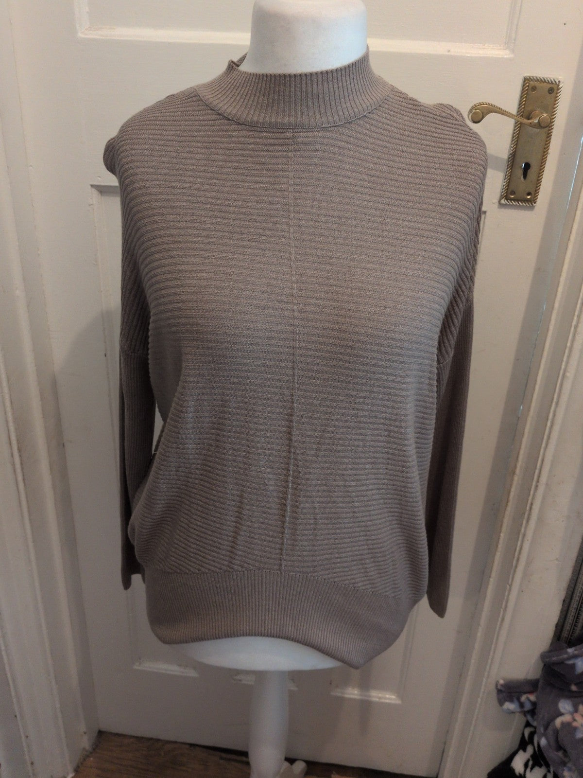 Primark XS Grey Long Sleeve High Neck Jumper